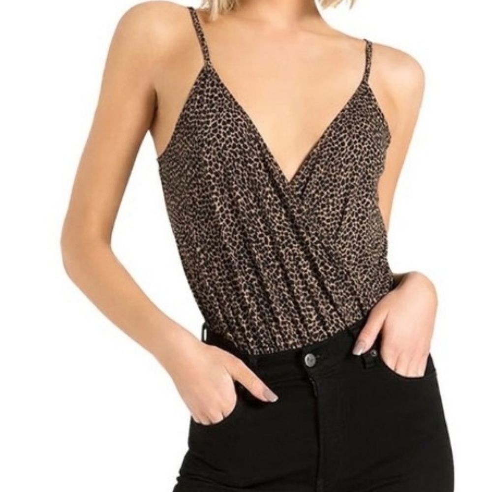 Philanthropy Women's Animal Print V-Neck Bodysuit